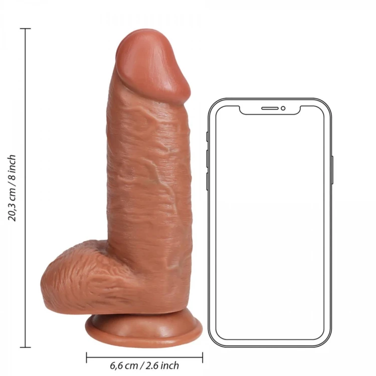 Extra Thick Straight with Balls 20,3 cm - Tan