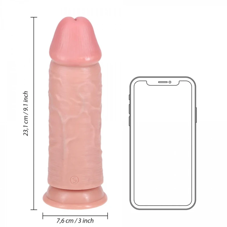 Extra Thick Straight without Balls 23 cm - Flesh