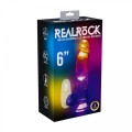 LED Vibrating Straight Cock with Balls - 15 cm - Transparent