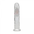 LED Vibrating Straight Cock - 18 cm - Transparent
