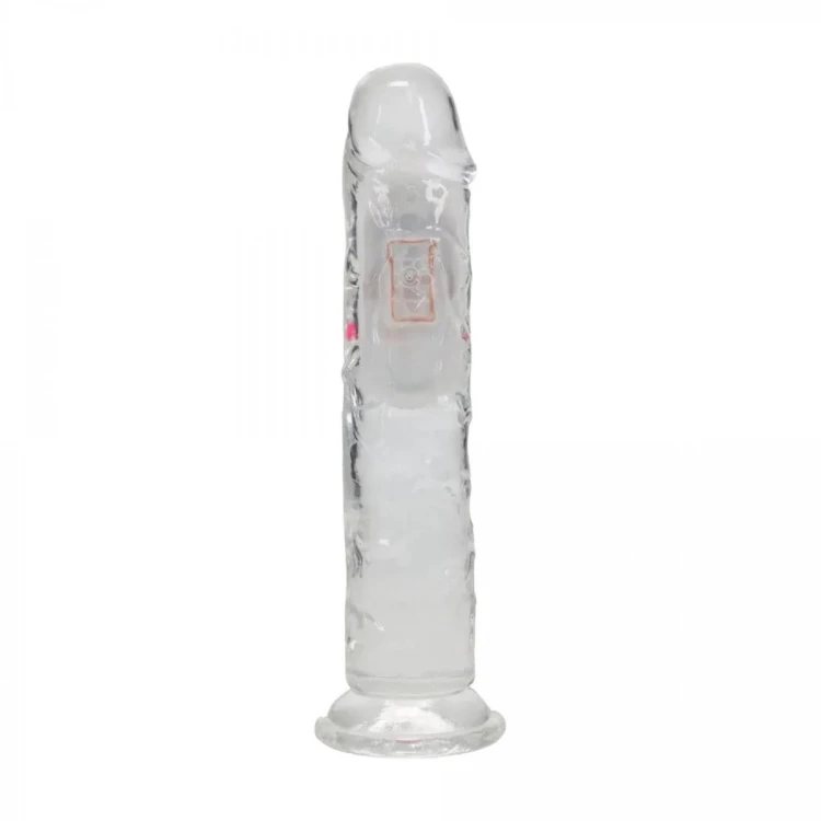 LED Vibrating Straight Cock - 18 cm - Transparent