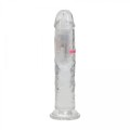 LED Vibrating Straight Cock - 18 cm - Transparent
