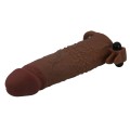 Pretty Love Quillon – 20 cm Vibrating Penis Sleeve Brown