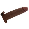 Pretty Love Xerxes – 22 cm Vibrating Penis Sleeve, Dark Brown