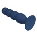 Mr. Play Metal & Liquid Silicone Anal Plug with 4 Metal Balls