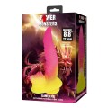 Power Monsters Flamebeast – 22.5 cm Rippled Monster Silicone Dildo