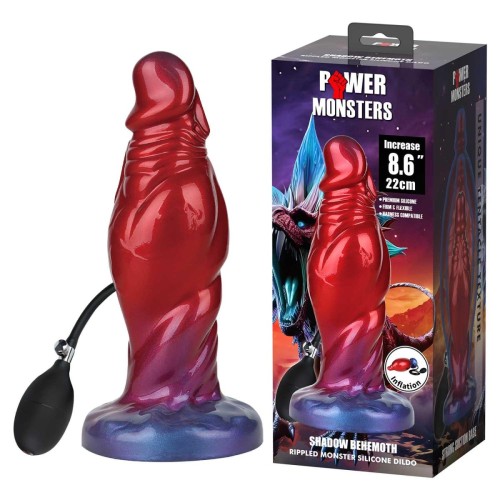 Power Monsters Shadow Behemoth – 22 cm Rippled Monster Silicone Dildo
