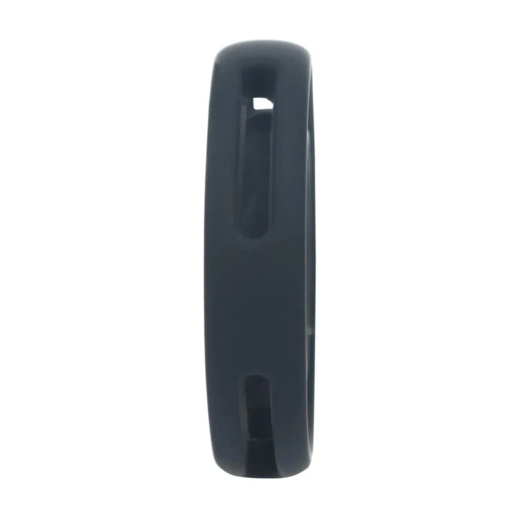 Classic Grooved Silicone Cock and Ball Ring - Black