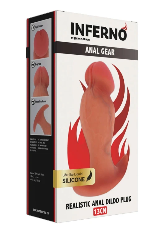 Realistic Buttplug Liquid Silicone 13 cm
