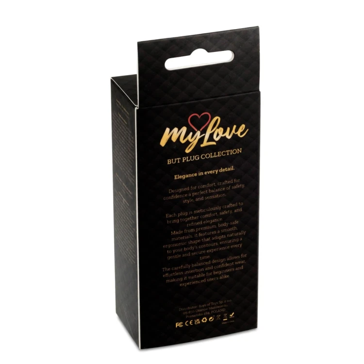 MyLove Toys - Jewellery Dark Silver PLUG- Light Blue