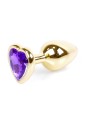 MyLove Toys - Jewellery Gold  Heart PLUG- Purple