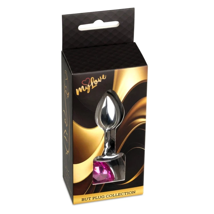 MyLove Toys - Jewellery Silver  Heart PLUG- Pink