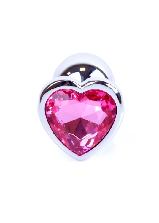MyLove Toys - Jewellery Silver  Heart PLUG- Pink