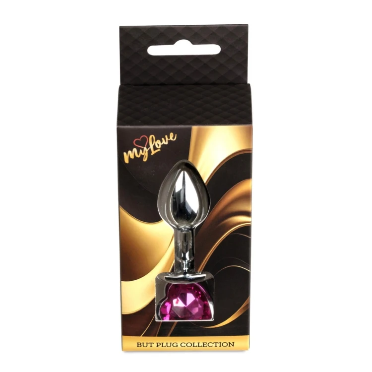 MyLove Toys - Jewellery Silver  Heart PLUG- Pink