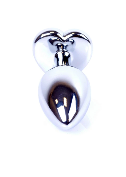 MyLove Toys - Jewellery Silver  Heart PLUG- Clear