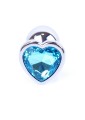MyLove Toys - Jewellery Silver  Heart PLUG- Light Blue