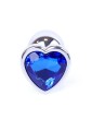 MyLove Toys - Jewellery Silver  Heart PLUG- Dark Blue