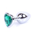 MyLove Toys - Jewellery Silver  Heart PLUG- Green