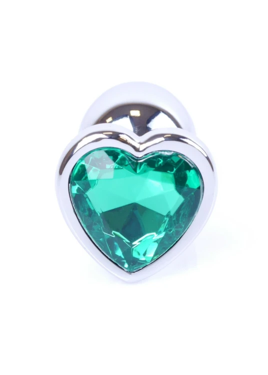 MyLove Toys - Jewellery Silver  Heart PLUG- Green