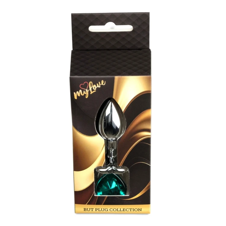 MyLove Toys - Jewellery Silver  Heart PLUG- Green