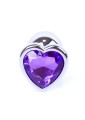 MyLove Toys - Jewellery Silver  Heart PLUG- Purple
