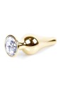 MyLove Toys - Jewellery Gold BUTT PLUG- Clear