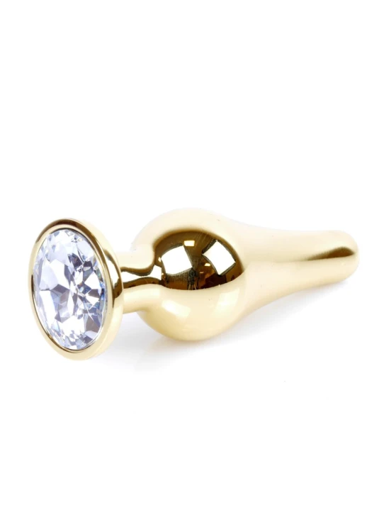 MyLove Toys - Jewellery Gold BUTT PLUG- Clear
