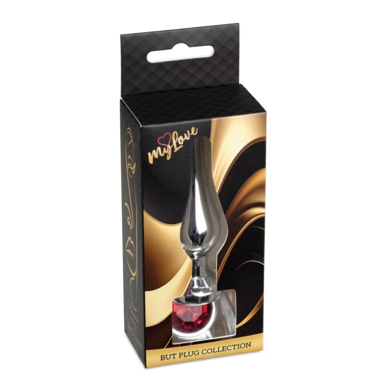 MyLove Toys - Jewellery Silver BUTT PLUG- Red