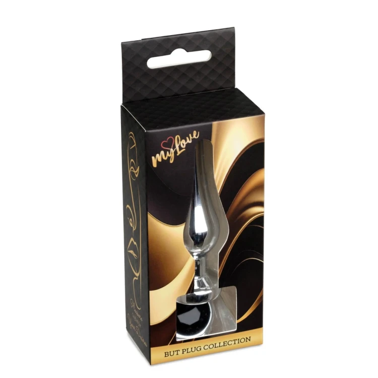 MyLove Toys - Jewellery Silver BUTT PLUG- Black