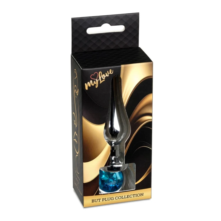 MyLove Toys - Jewellery Silver BUTT PLUG- Light Blue