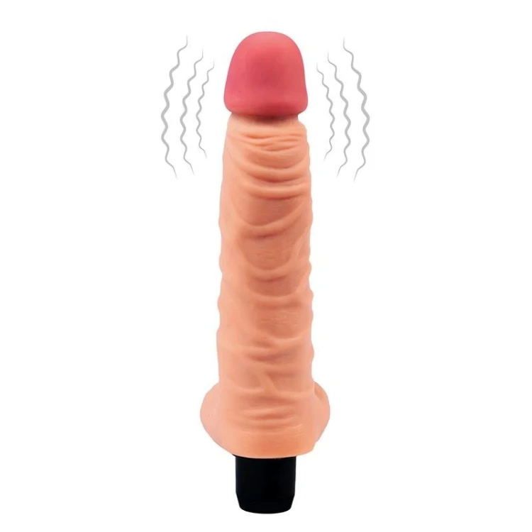Soft vibrator with testicles 21 cm – The Real Deal