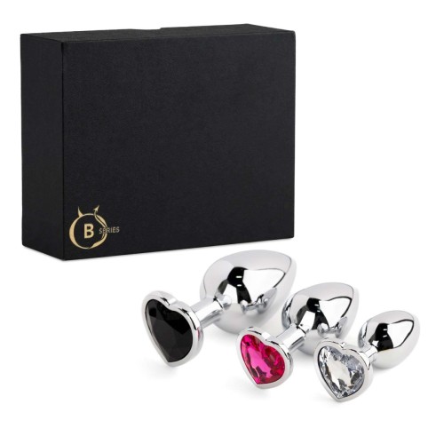 Jewellery - Silver Heart PLUG - SET