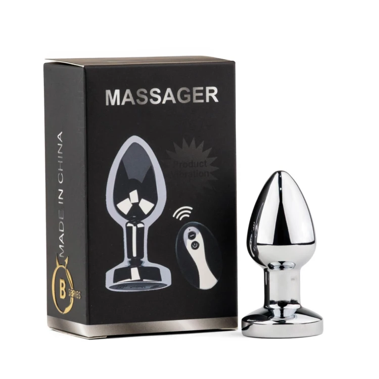 Metal Butt Plug S Vibrator USB - Remote Control