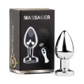 Metal Butt Plug M Vibrator USB - Remote Control