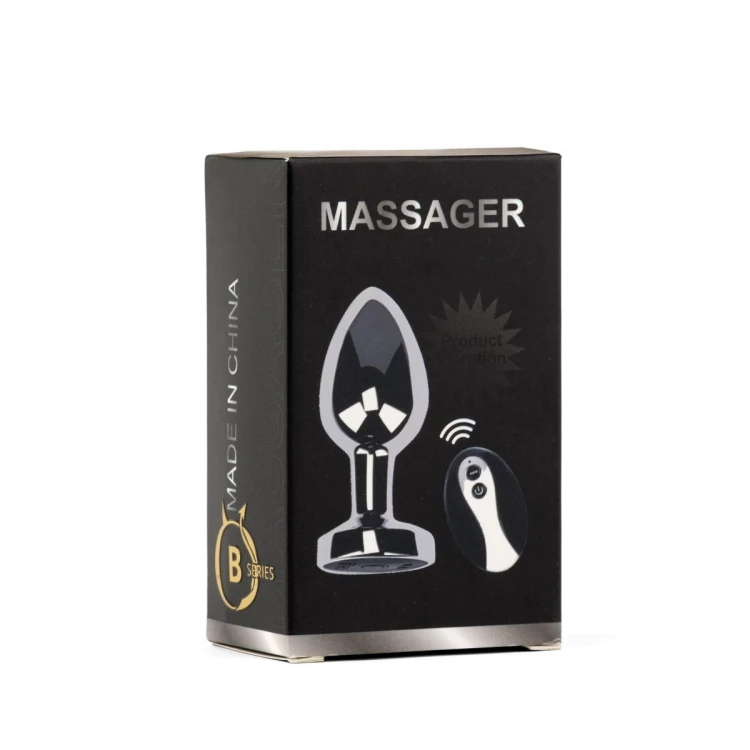 Metal Butt Plug M Vibrator USB - Remote Control