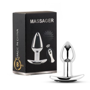 Metal Butt Plug S Vibrator USB - Remote Control