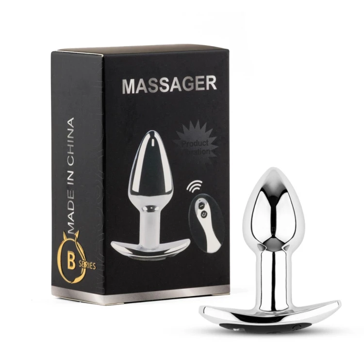 Metal Butt Plug S Vibrator USB - Remote Control