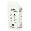 Star Collection - Black Silicone Anal Plug M - Clear Stone