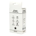 Star Collection - Black Silicone Anal Plug M - Light Pink Stone