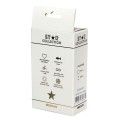 Star Collection - Purple Silicone Anal Plug M - Light Blue Stone