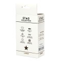 Star Collection - Black Silicone Anal Plug L - Clear Stone