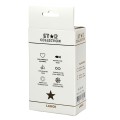 Star Collection - Pink Silicone Anal Plug L - Clear Stone
