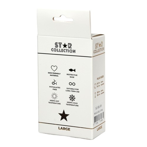 Star Collection - Pink Silicone Anal Plug L- Purple Stone