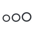 Classic Silicone Cockring Set of 3 - XS/S/M - Black
