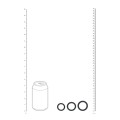 Classic Silicone Cockring Set of 3 - XS/S/M - Black