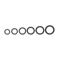 Classic Silicone Cockring Set of 6 - Black