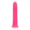 Slim Realistic Dildo with Suction Cup - Glow in the Dark - 9'' / 22,5 cm