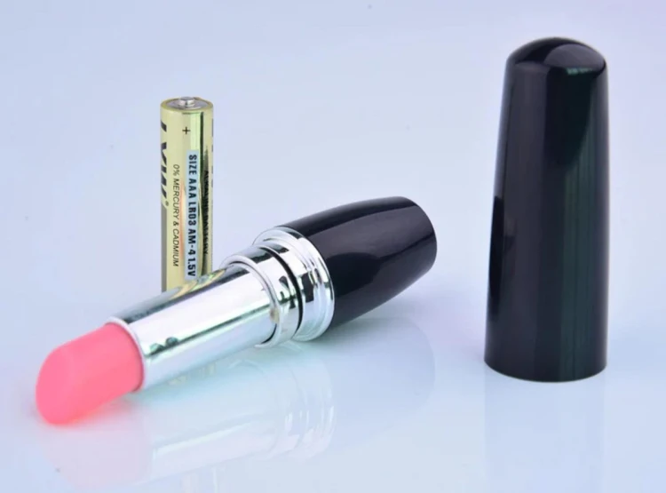 Lipstick Vibe - Discreet red lipstick vibrator black