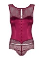 Bielizna- Miamor gorset i stringi bordowy L/XL