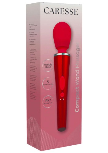 Caresse Compact Wand Massager red
